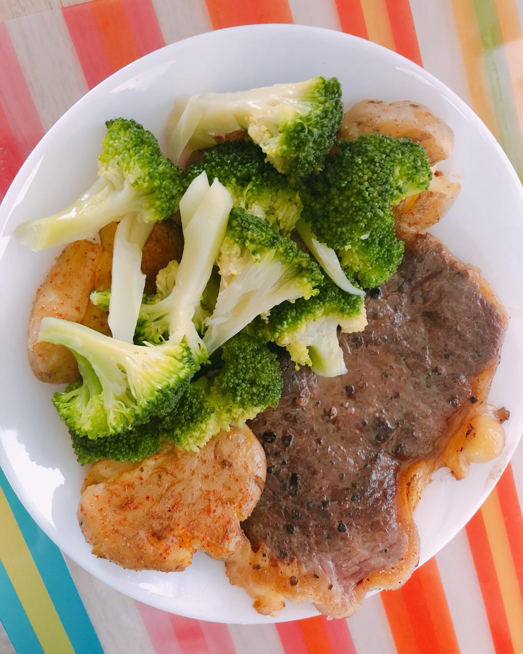 黑椒牛排（配土豆/鸡蛋，意面/蔬菜）