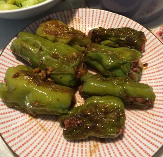 肉酿虎皮青椒