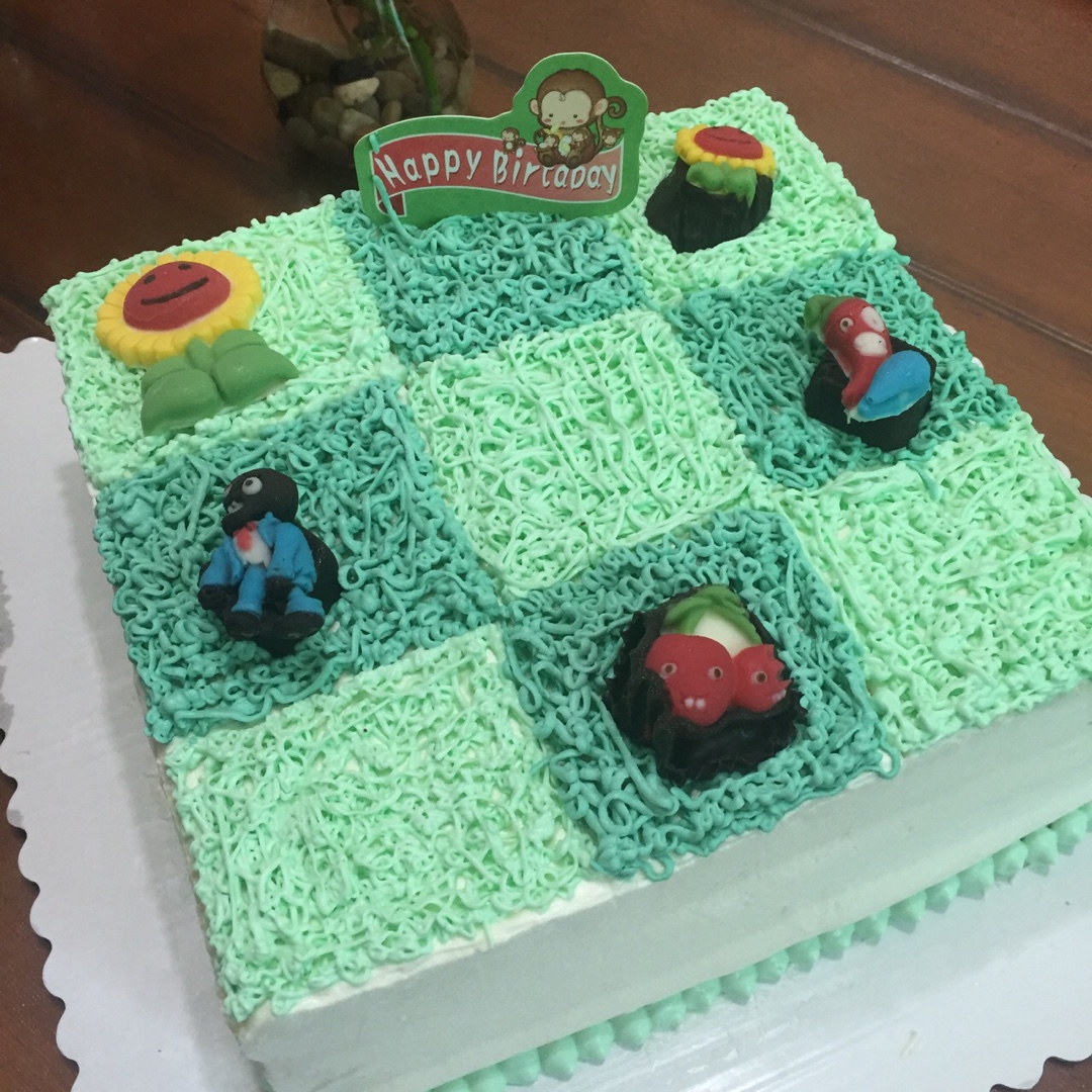 植物大战僵尸造型蛋糕