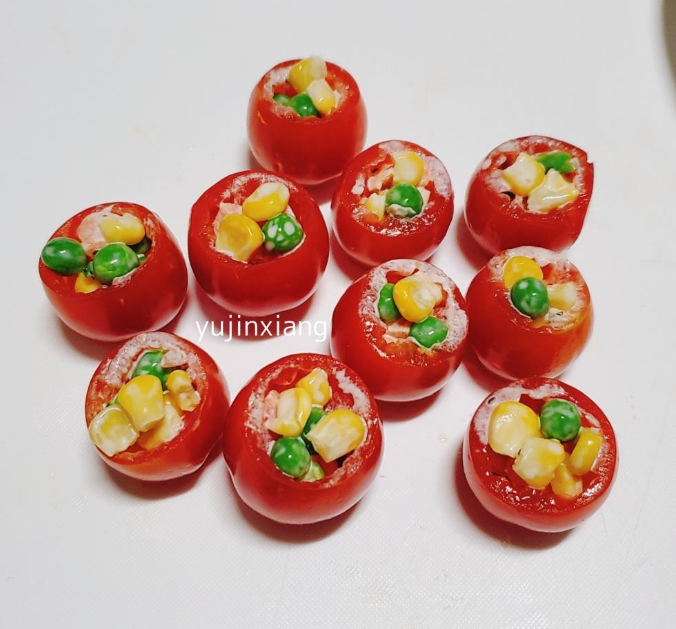 🌸圣女果沙拉盅－把春天吃到嘴里！一口一个健康🌸的做法 步骤4