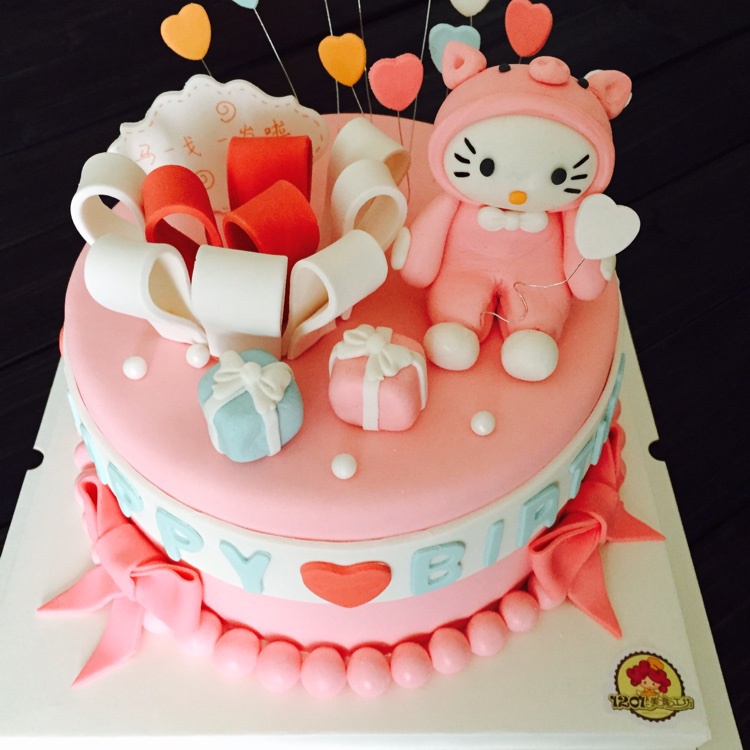 hellokitty翻糖蛋糕-翻糖膏配方大公开，迷倒万千美女的kitty卡通详细做法啊