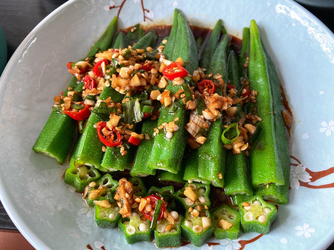 凉拌秋葵家常做法！