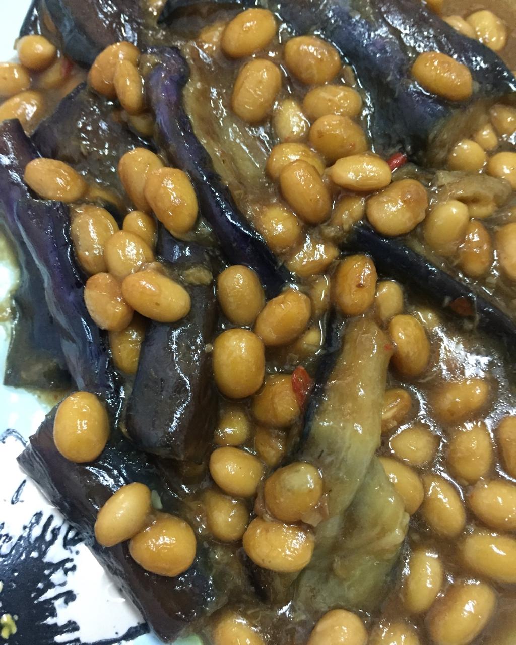 黄豆烧茄子