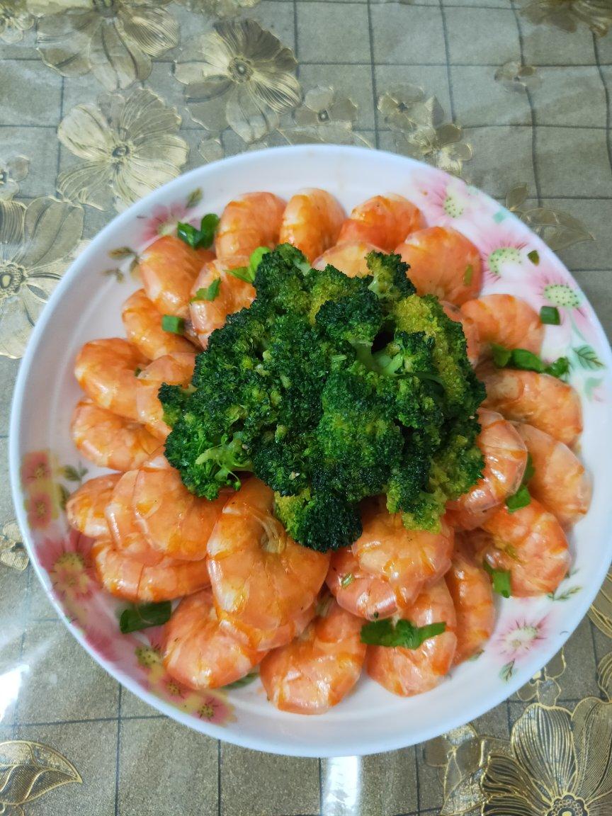 甜虾炒西兰花