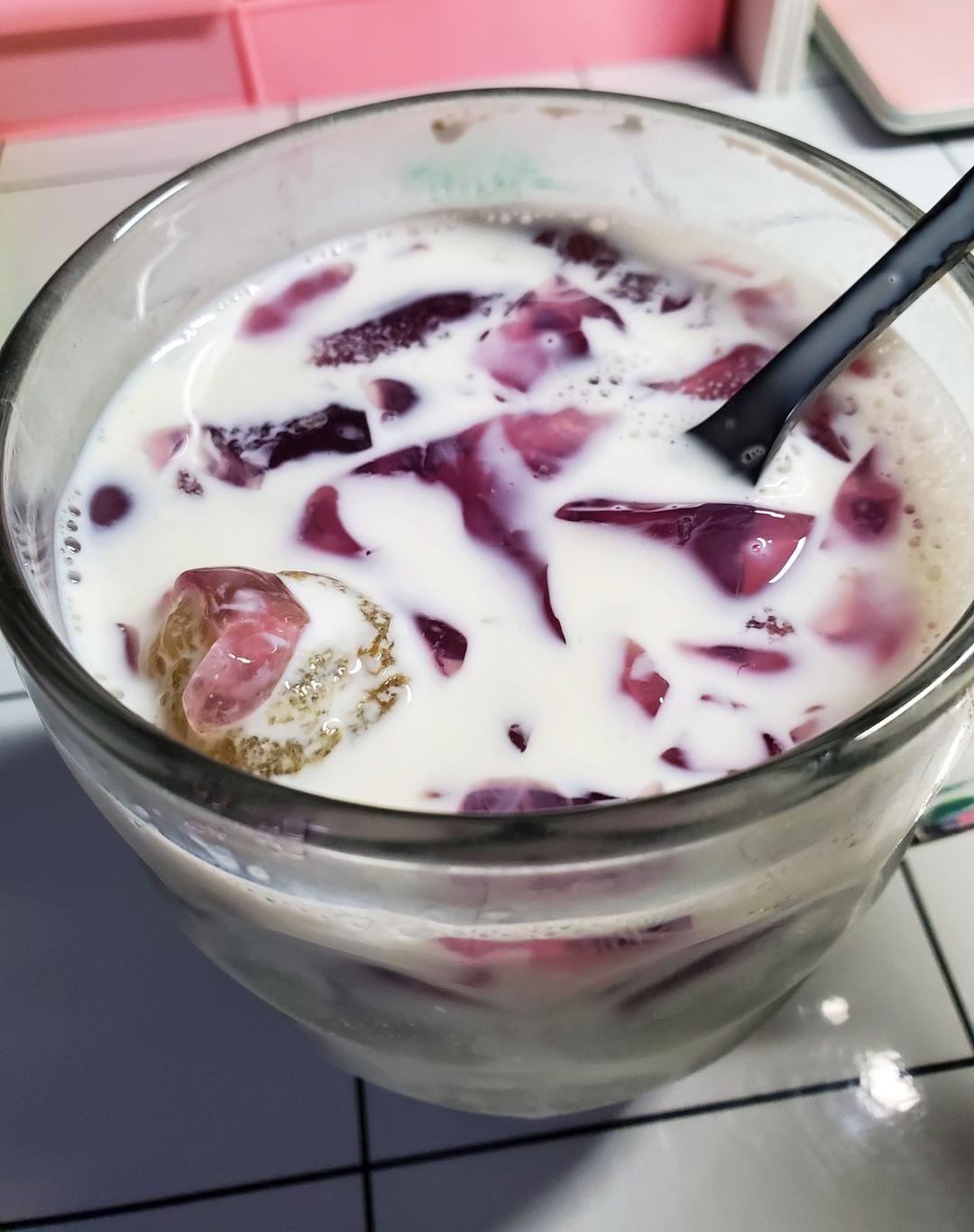 多肉葡萄冻撞奶🍇-「简单做法」0失败