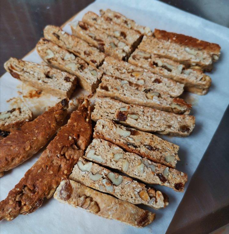 【健康零食】燕麦坚果意式脆饼