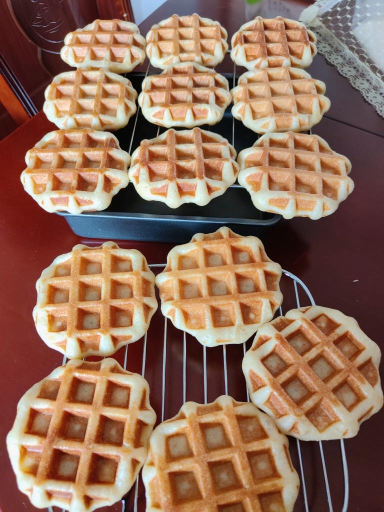 新手也会做的酵母版豆沙华夫饼，无需手套膜的做法