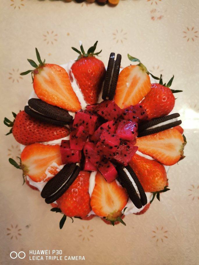 不会抹奶油也可以做的水果裸蛋糕～