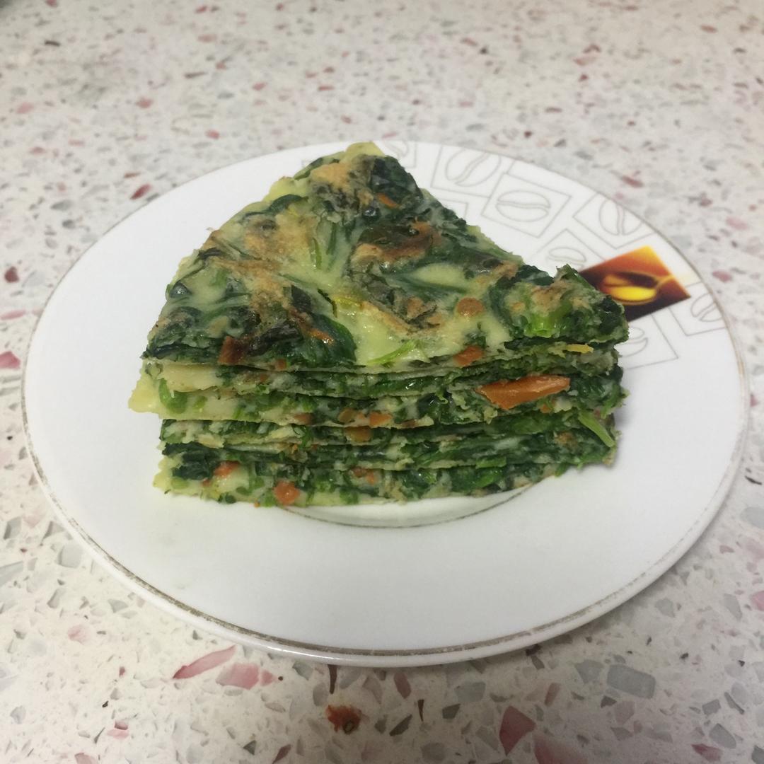 菠菜鸡蛋饼