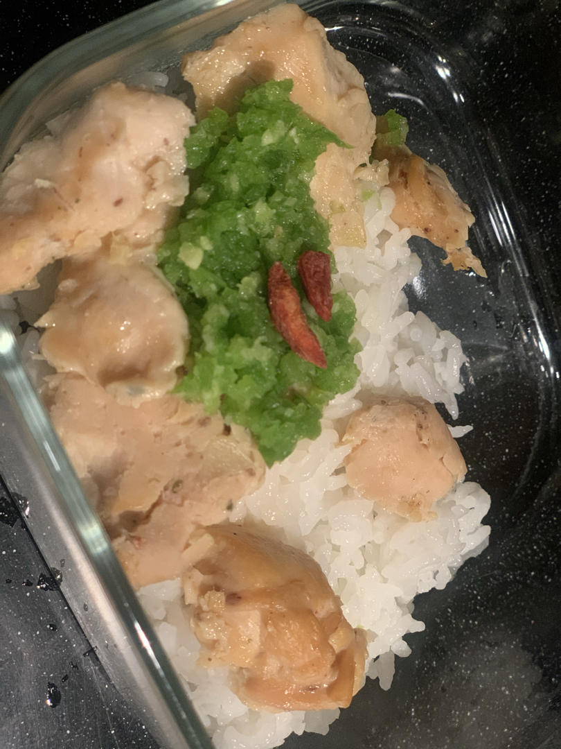 自制蔡澜青姜蓉鸡肉拌饭