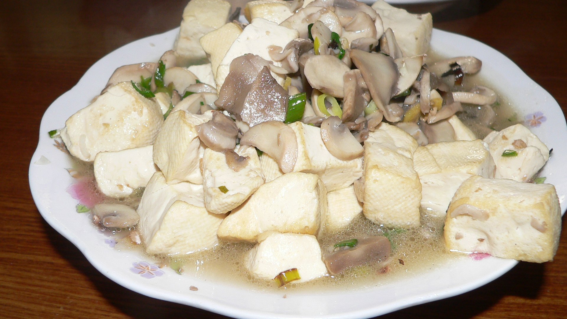口蘑豆腐饭