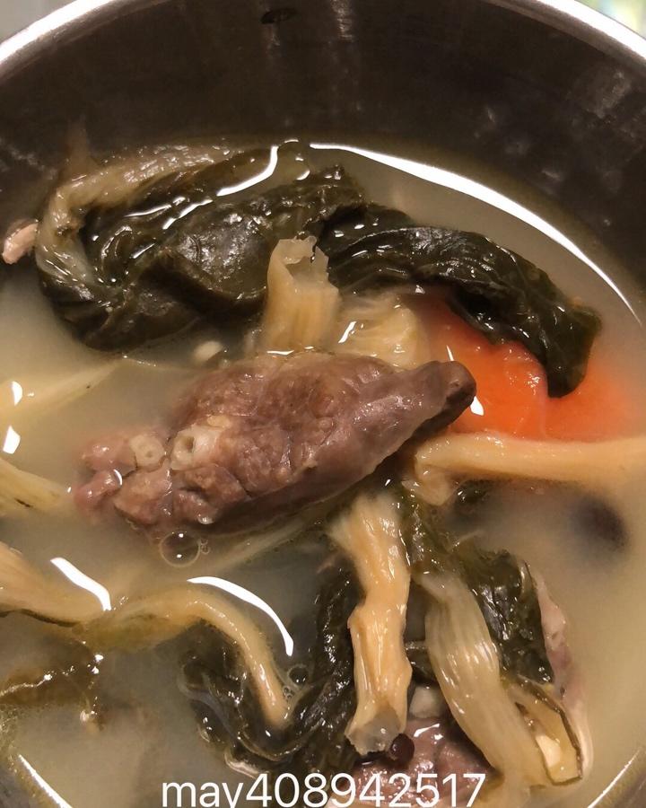 猪肺菜干汤