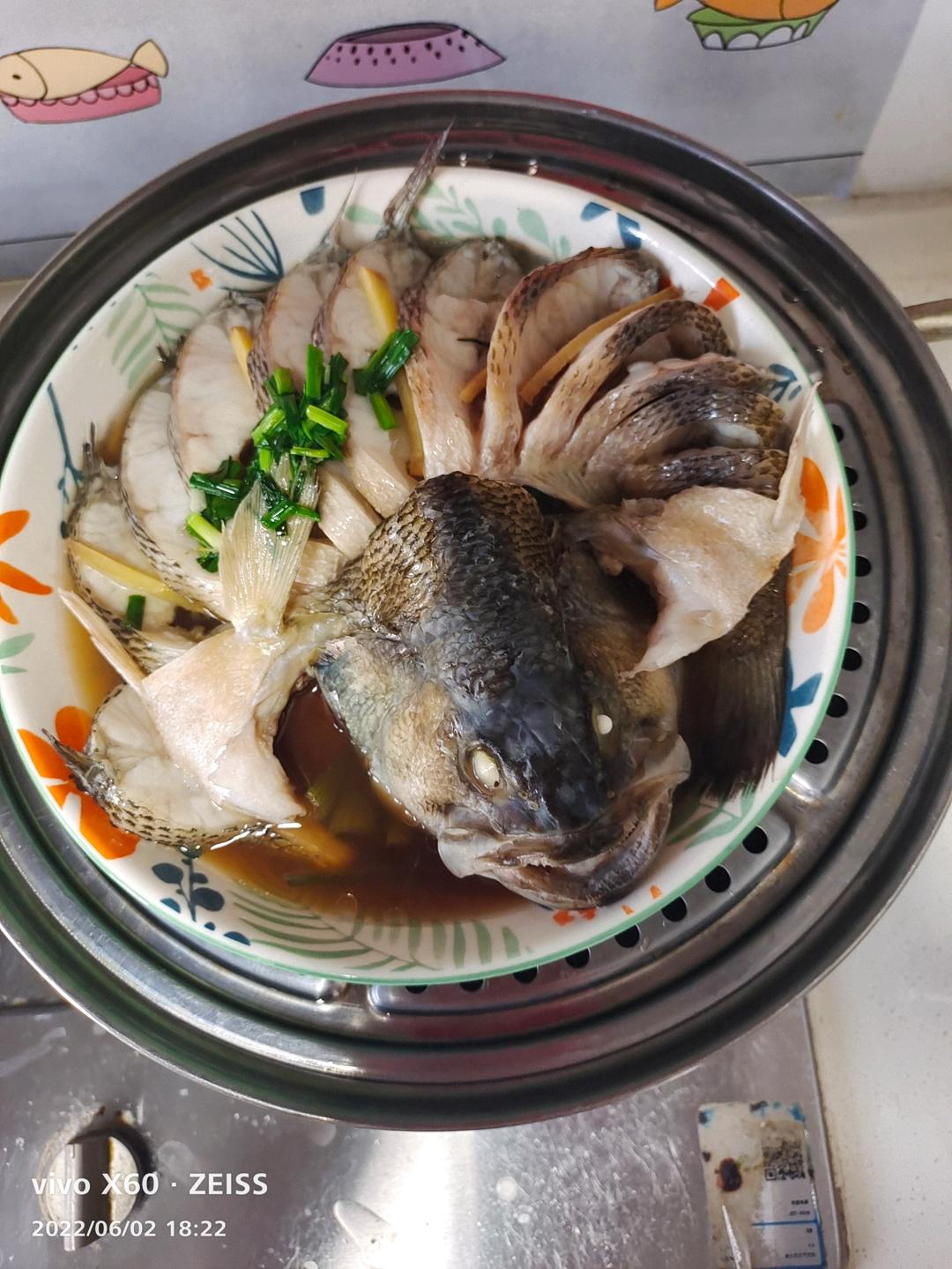 年夜饭系列之孔雀开屏清蒸鲈鱼