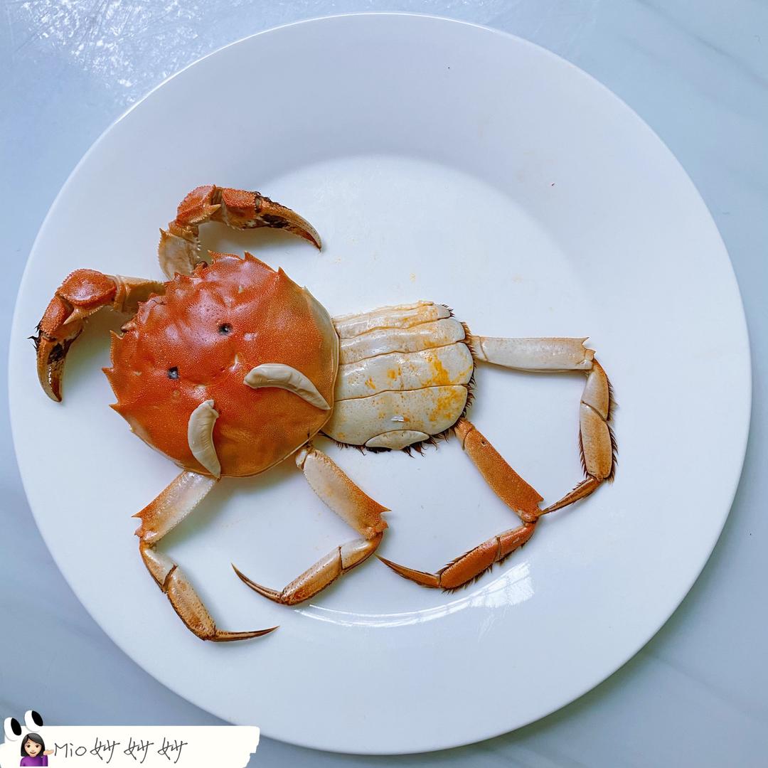 清蒸大闸蟹/大闸蟹摆盘的做法 步骤7