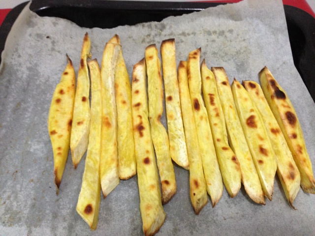 橄榄油焗红薯条