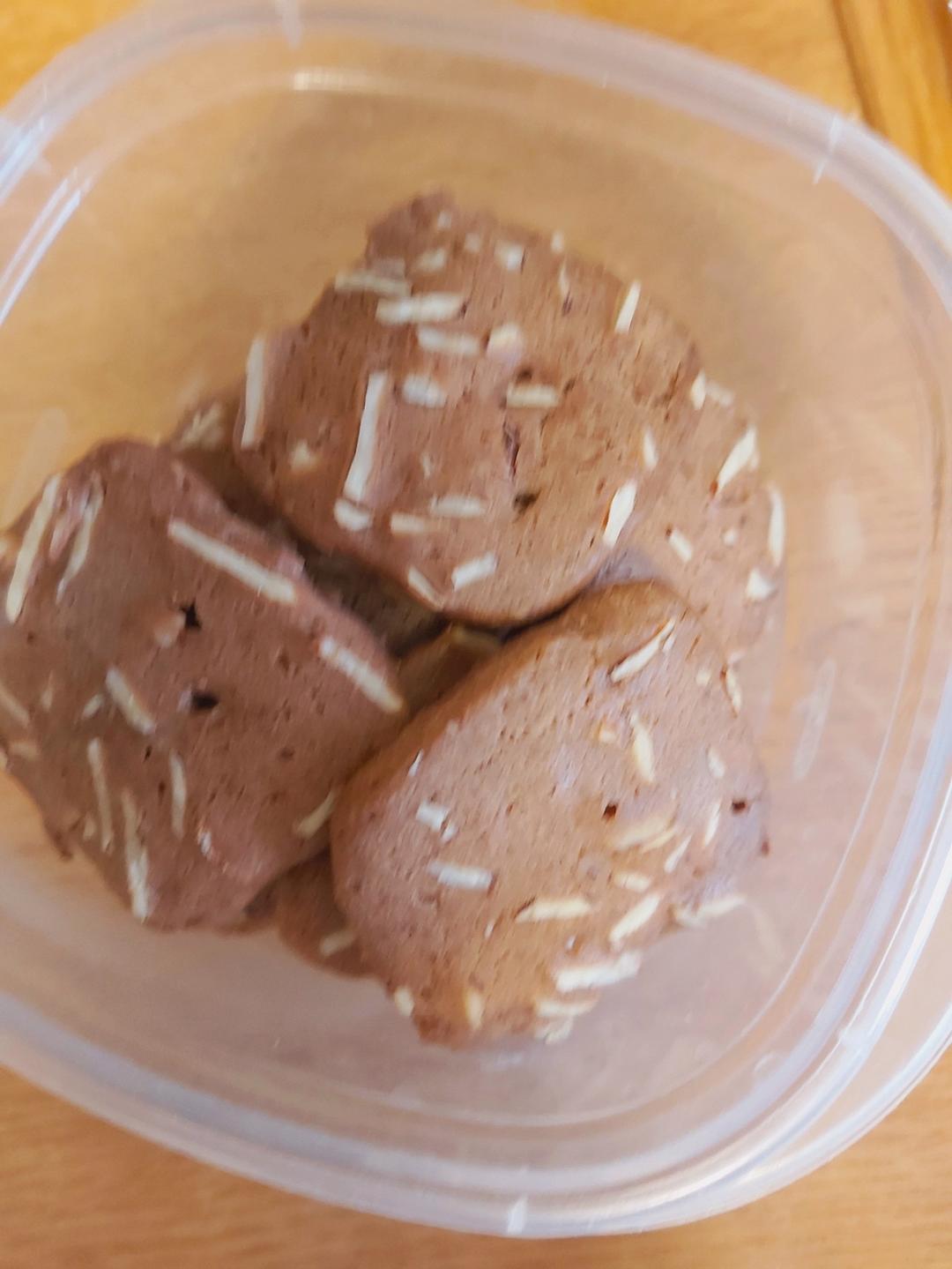 酥掉渣❗️巧克力控超爱✅巧克力杏仁曲奇饼干