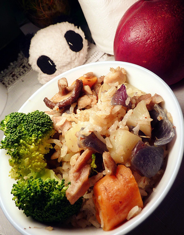 南瓜鸡肉饭