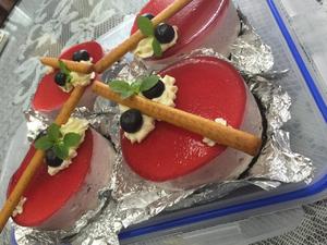三色树莓冻芝士蛋糕的做法 步骤10
