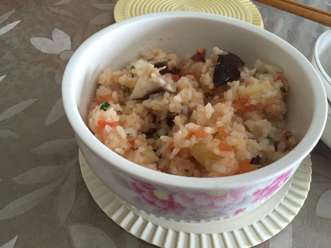 寝室简易电饭锅整个番茄饭（香肠版）