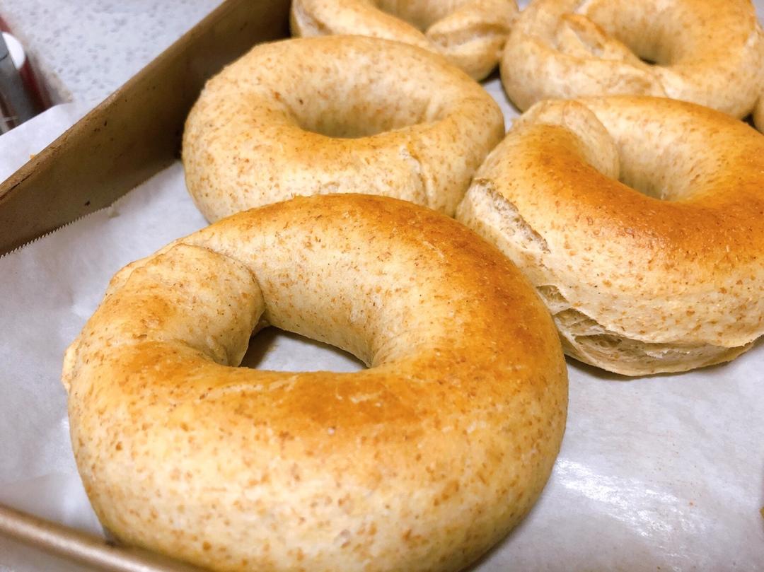 全麦贝果🥯-健康无油低糖低脂的早餐面包|要做好还是需要很多小窍门哒