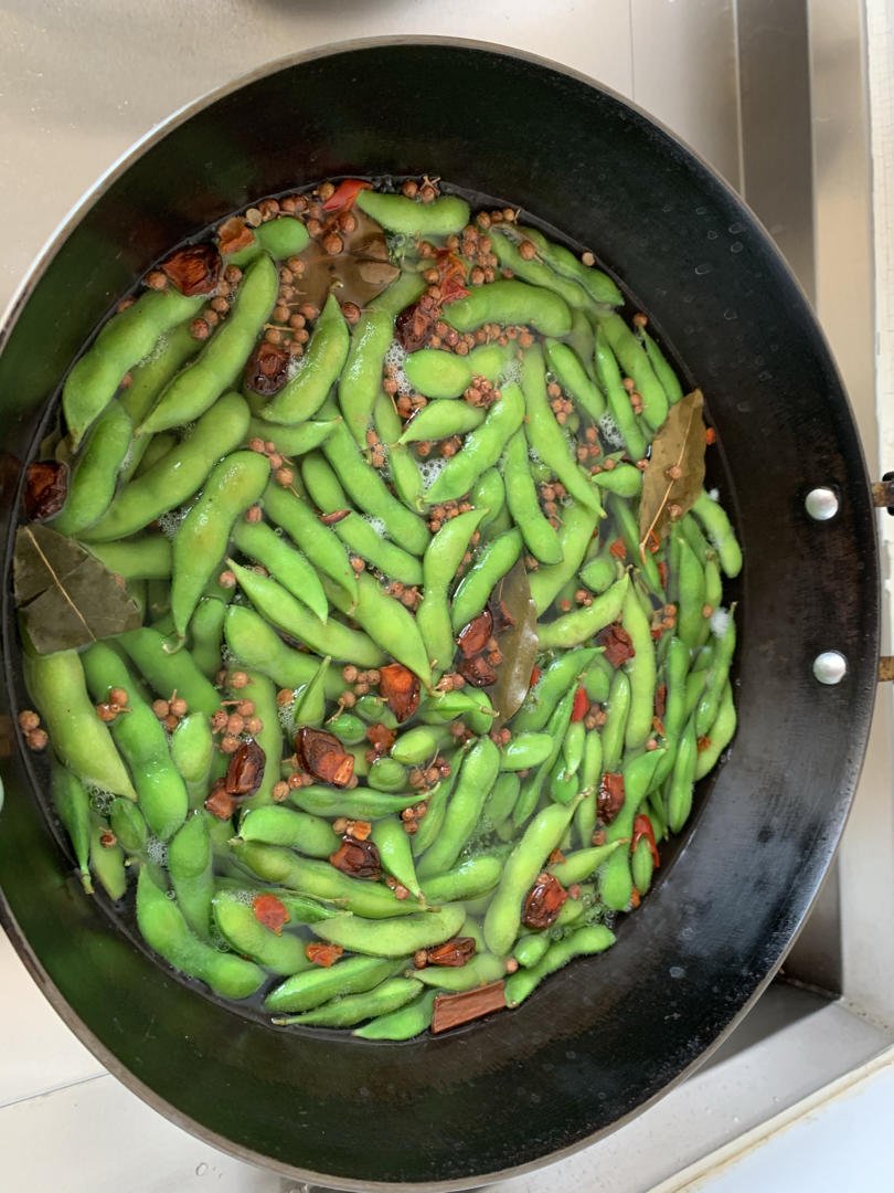 煮毛豆—不会变色版