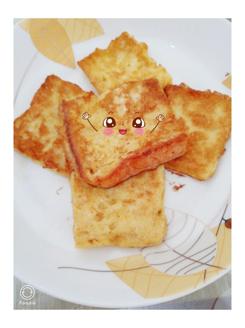 蛋液煎面包片的做法