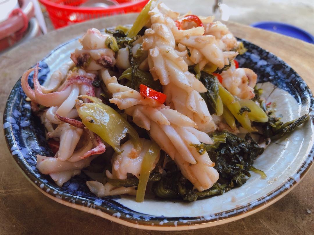 鱿鱼炒咸菜