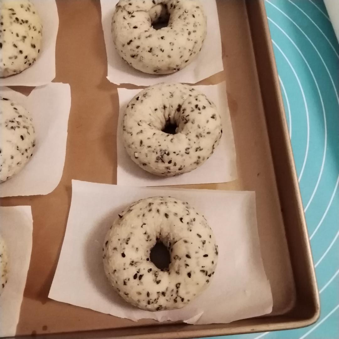 巨好用的贝果配方🔥无油低糖黑芝麻贝果