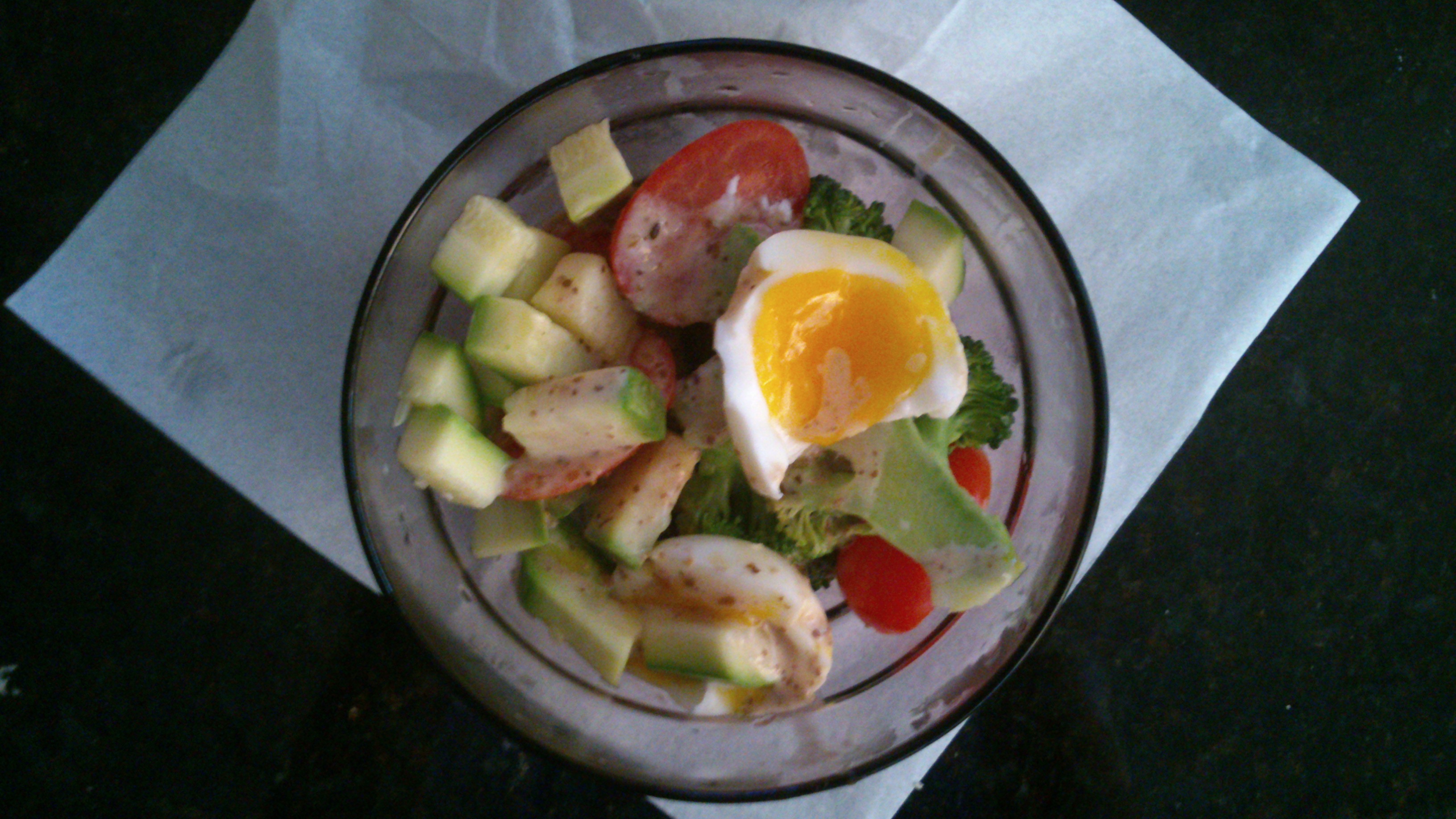 西葫芦番茄鸡蛋沙拉