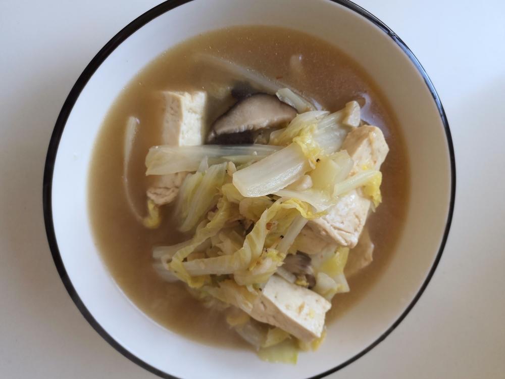 虾皮娃娃菜炖豆腐的做法