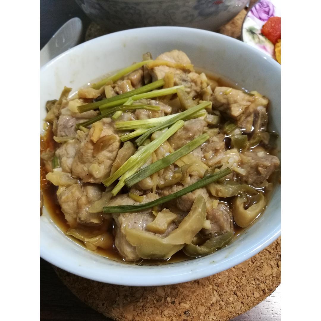 榨菜蒸排骨