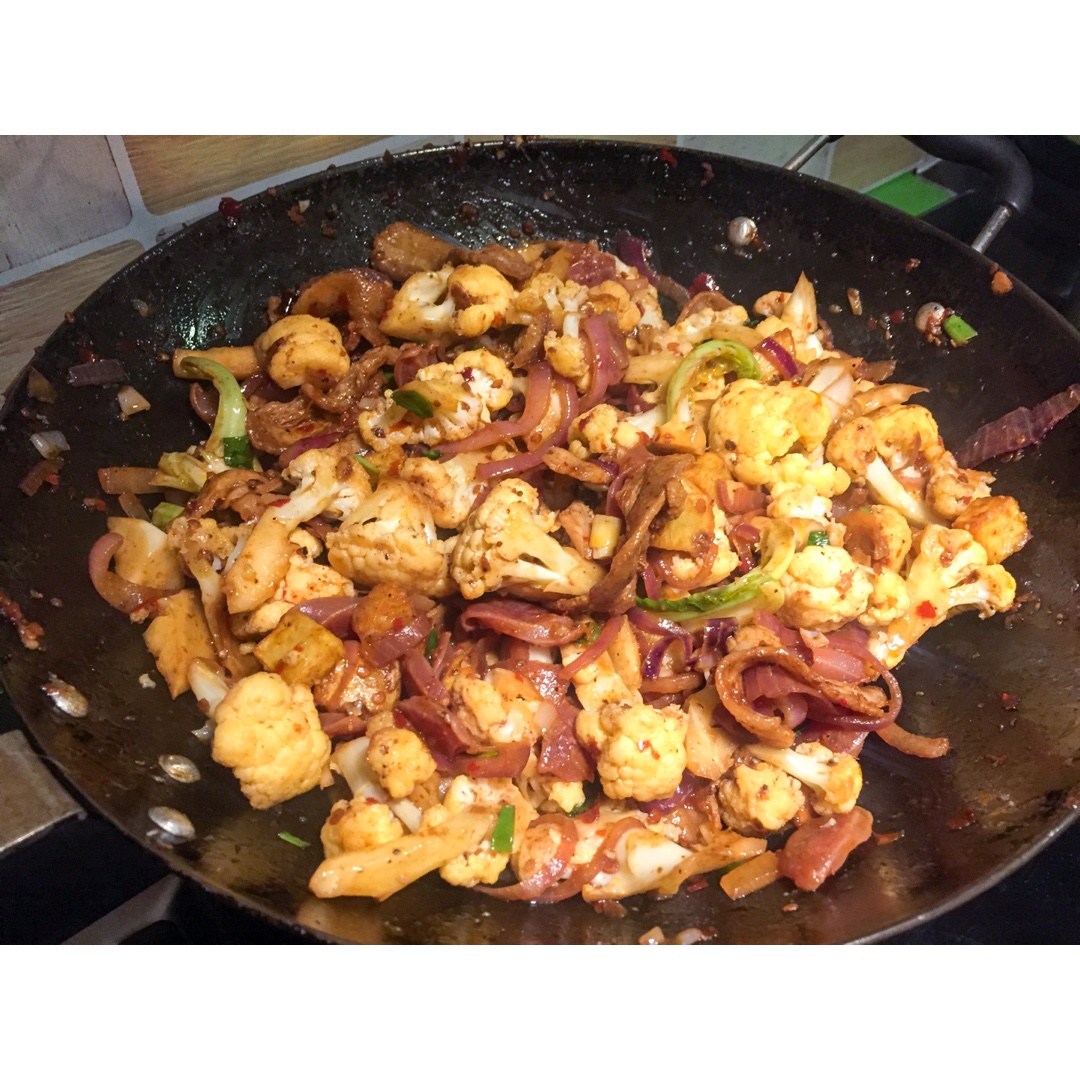 老丁的私房菜-干锅花菜