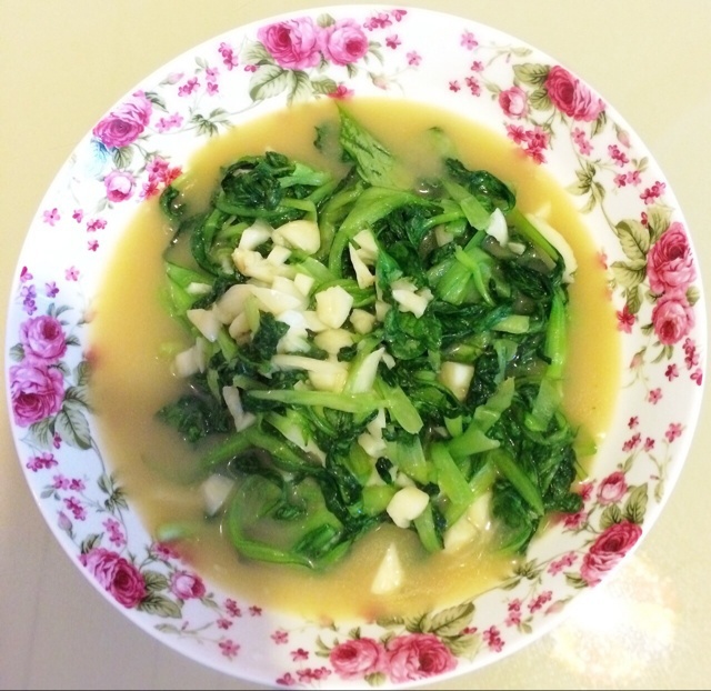 上汤鸡毛菜