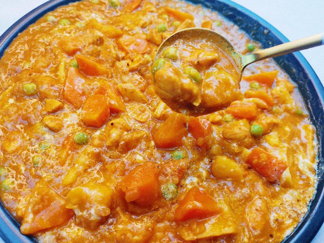 减脂三餐·电饭煲 | 苹果酸奶咖喱鸡