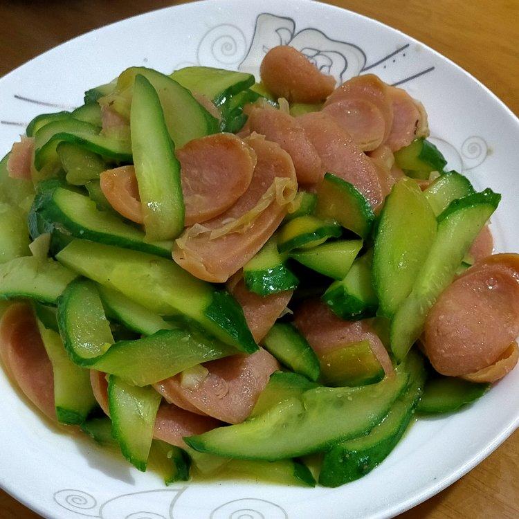 💥黄瓜炒火腿