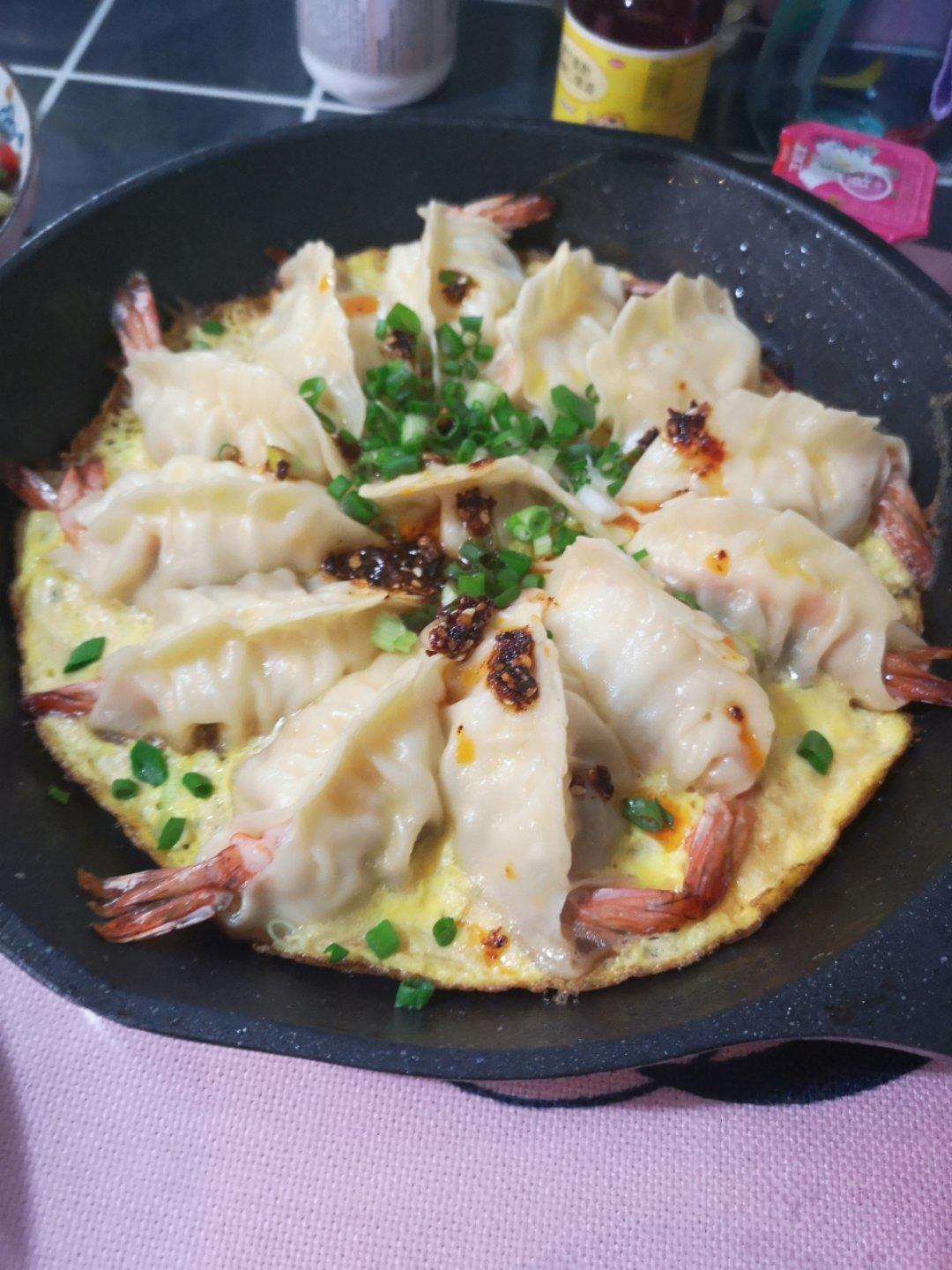 【大虾抱蛋饺】