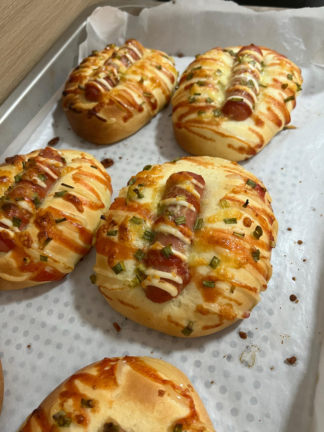 香葱火腿肉松面包