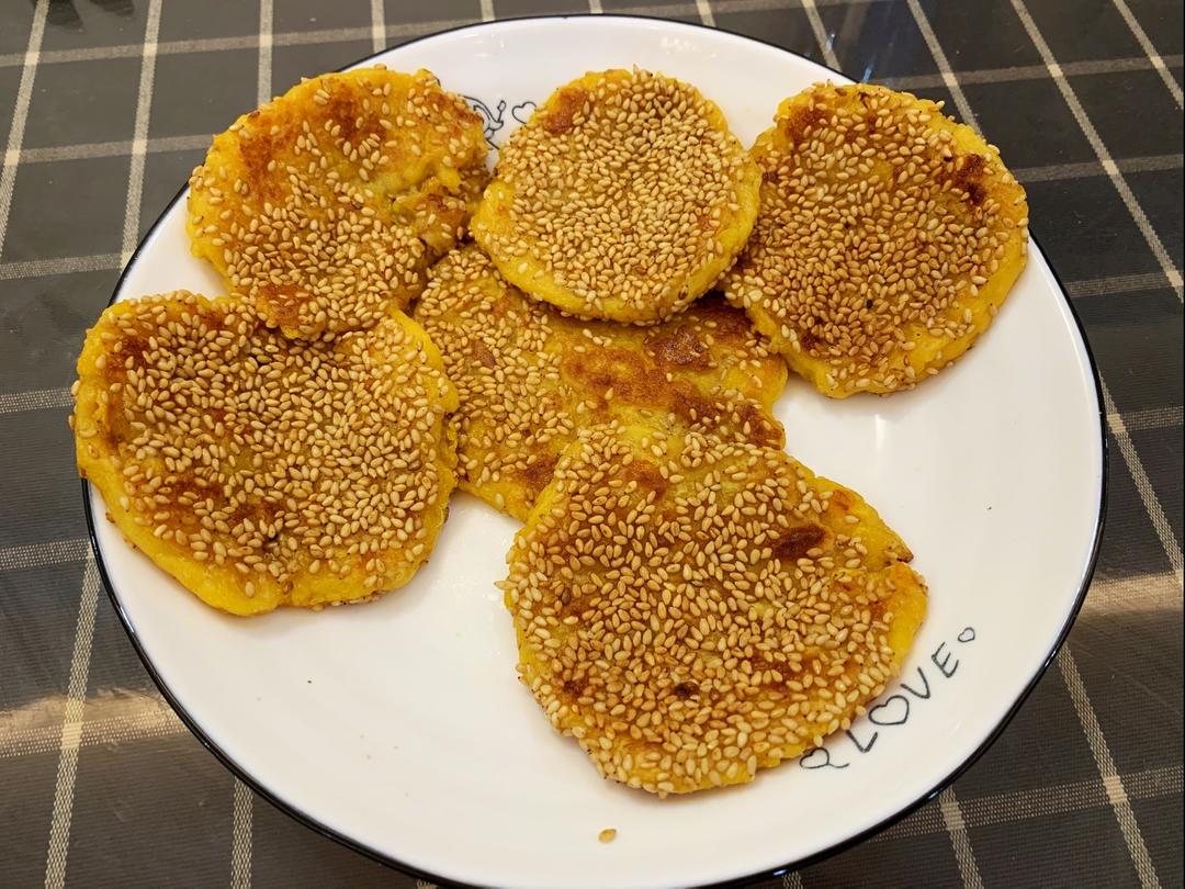 红薯糯米饼～早餐的做法