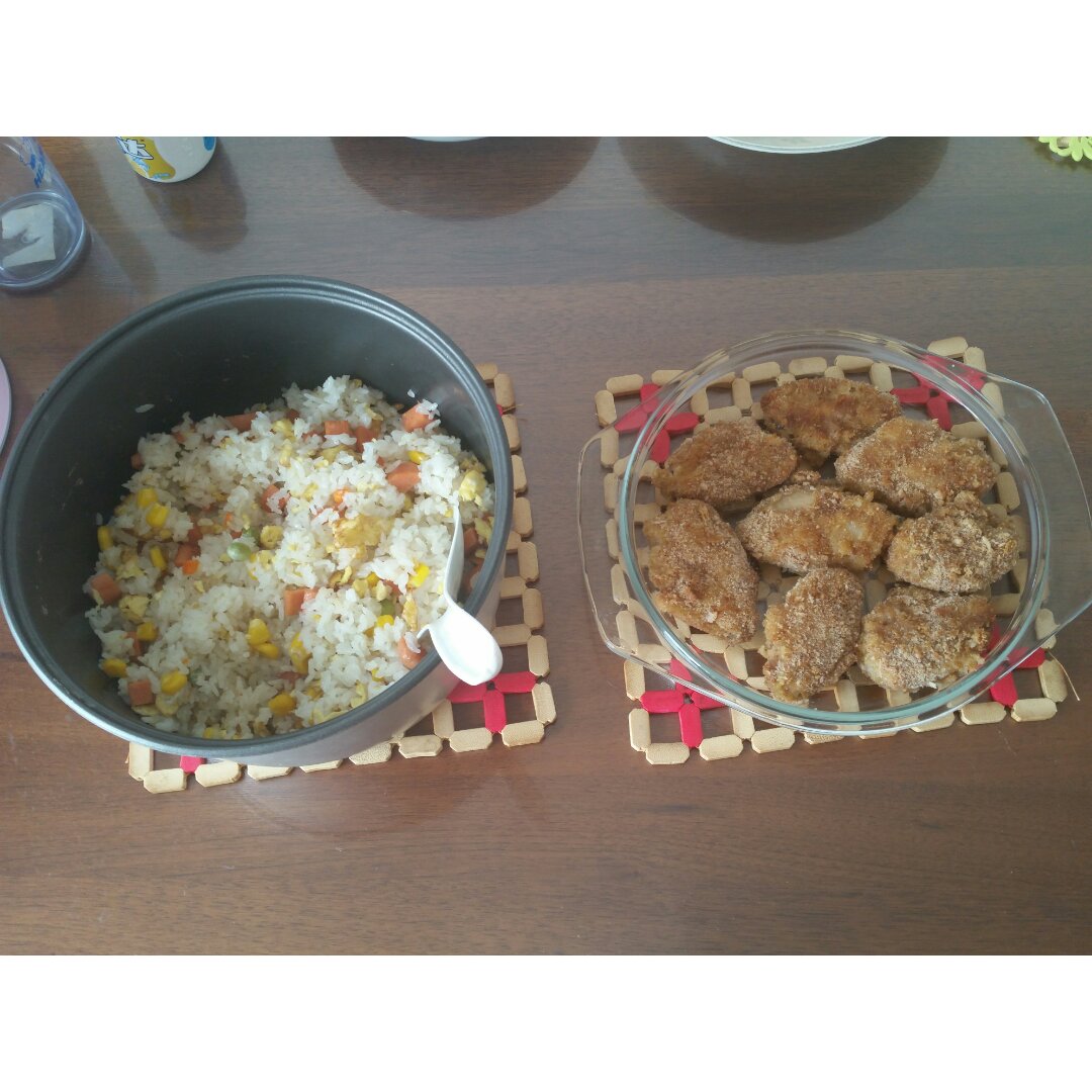 面包糠烤鸡翅