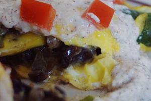美式菠菜口蘑欧姆雷特蛋Omelette的做法 步骤10