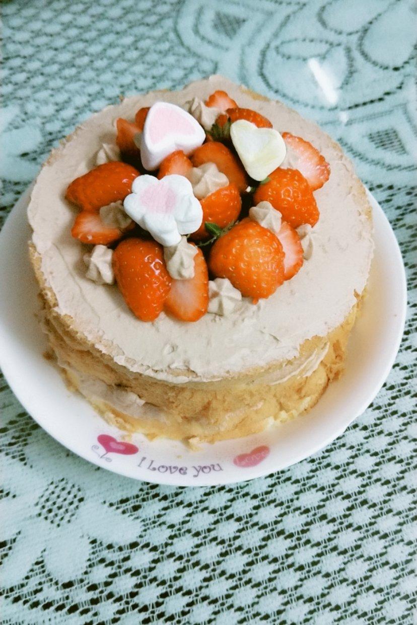 手机用户1876_hp7z做的8寸巧克力慕斯蛋糕