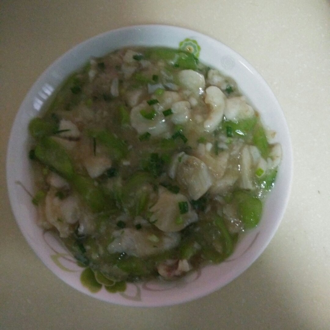 丝瓜炒鲈鱼片