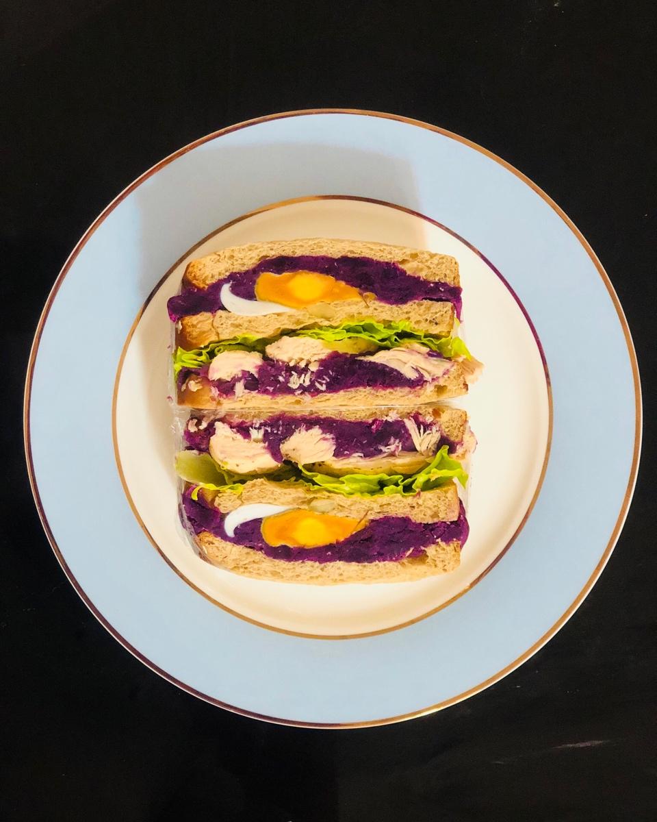紫薯吐司三明治
