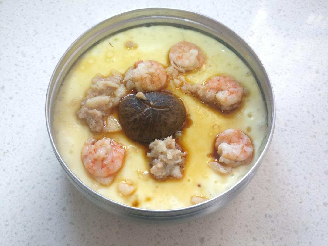 滑嫩的虾仁蛋羹