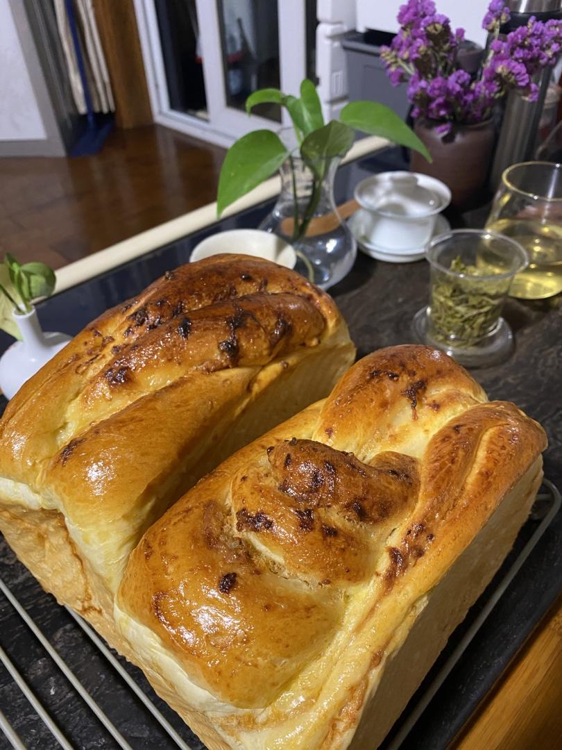 香葱肉松手撕吐司