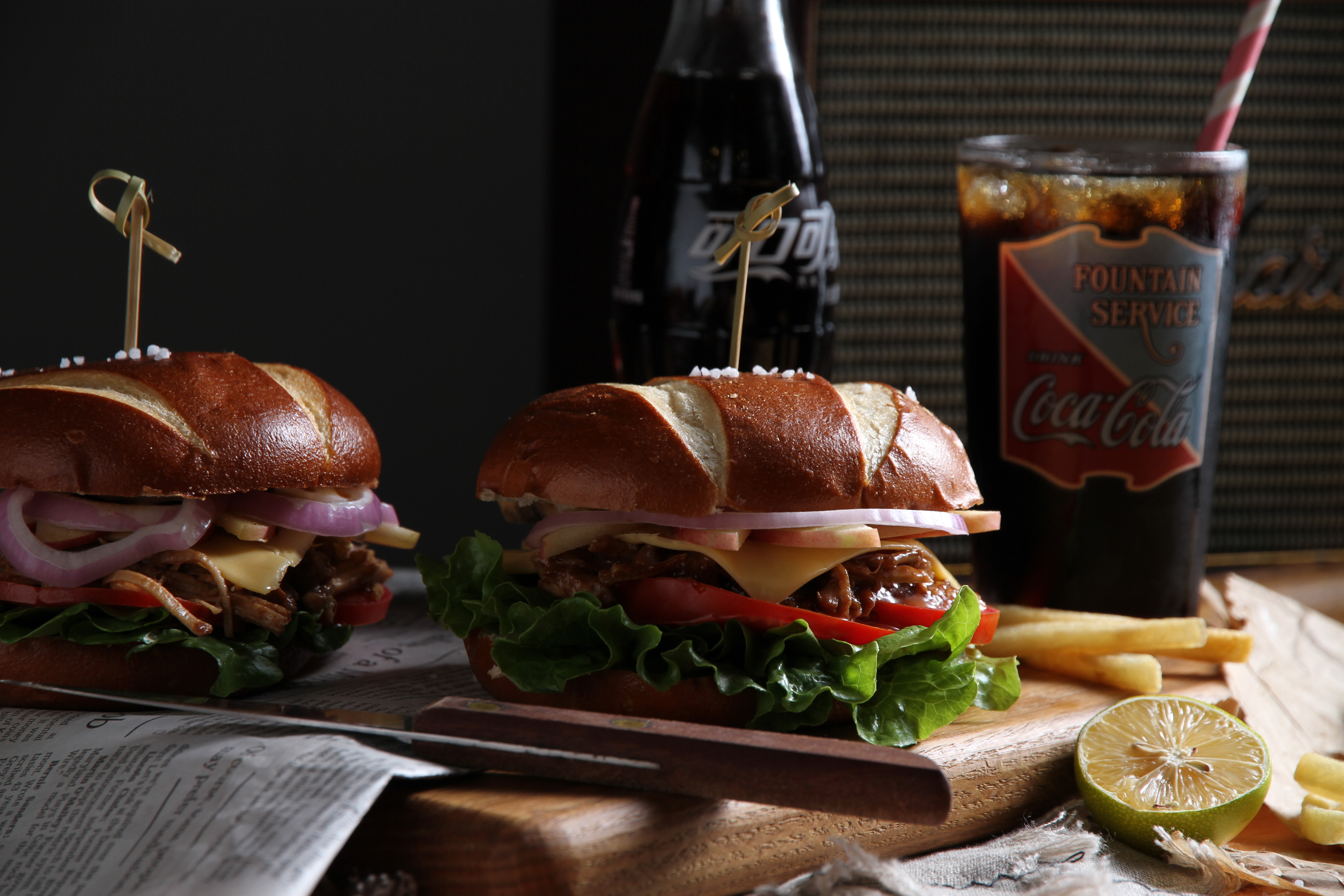美式可乐炖腩肉汉堡的做法
