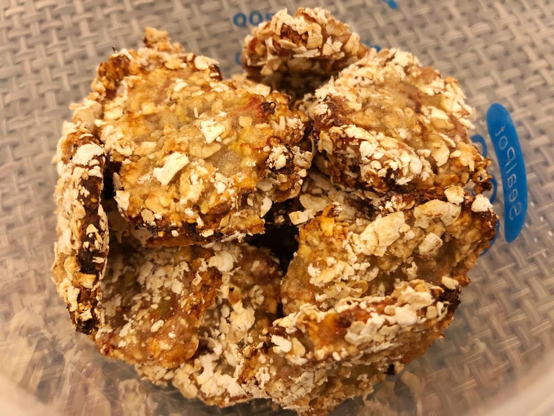 无糖无油低脂香蕉燕麦饼干