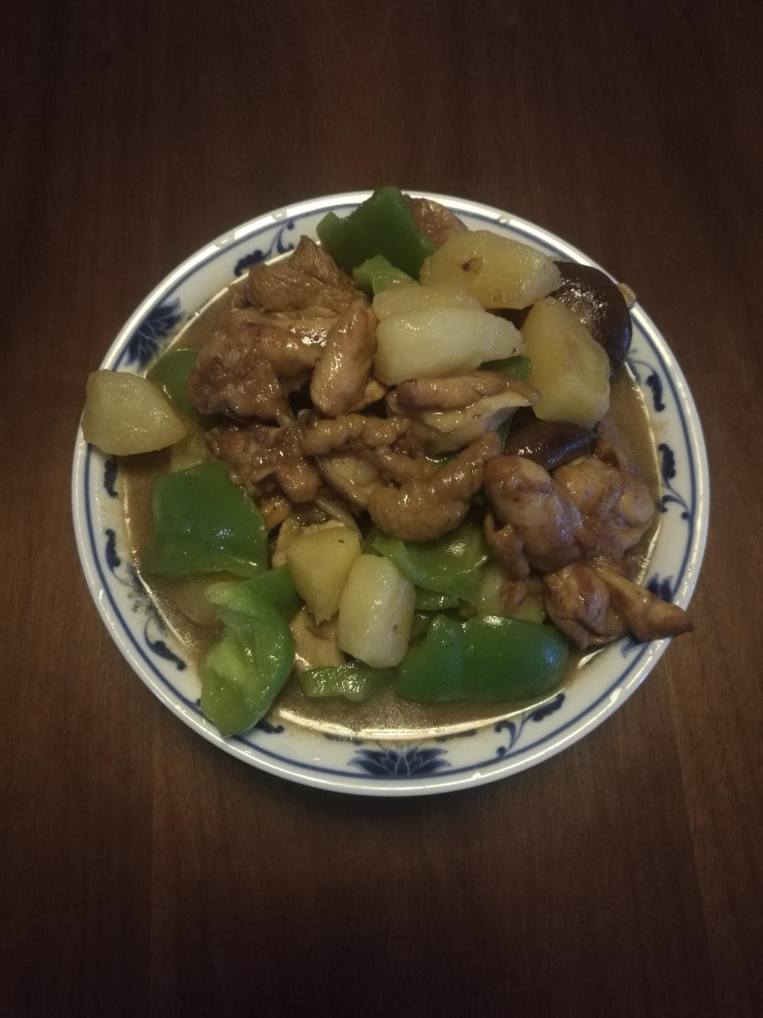 土豆香菇炖鸡腿