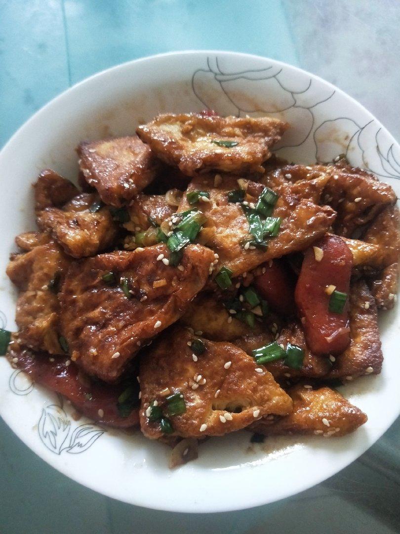 焖煎豆腐