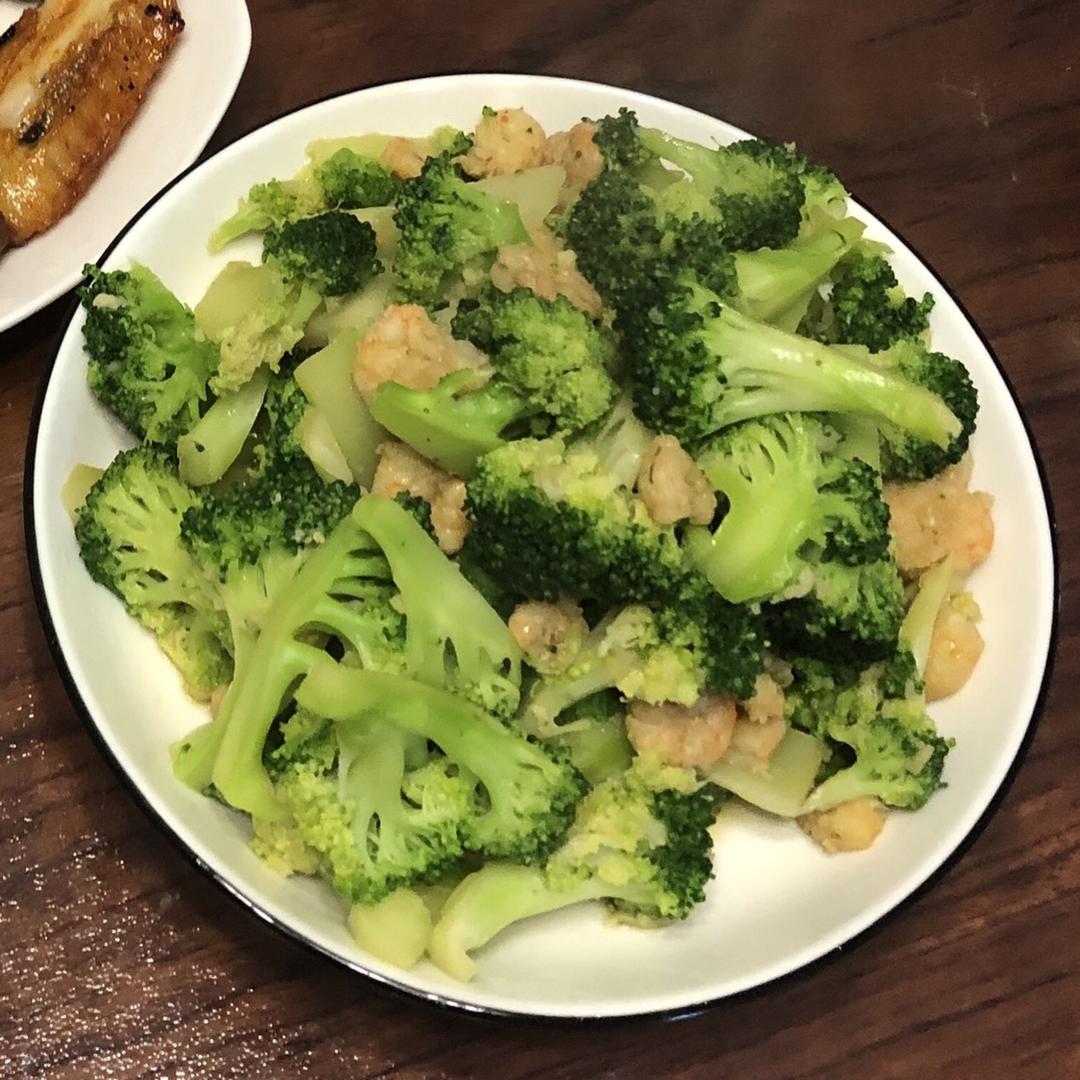 西兰花炒虾仁
